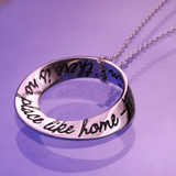 No Place Like Home Small Sterling Silver Necklace - Inspirational Jewelry Photo