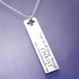 I Can Do All Things Sterling Silver Necklace - Inspirational Jewelry Photo