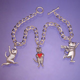 Cat Charms Sterling Silver Bracelet - Inspirational Jewelry Photo