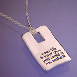 Your Life Is Your Own Sterling Silver Necklace - Inspirational Jewelry Photo