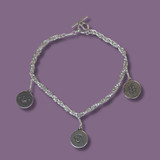 Silk Road Symbols Sterling Silver Bracelet - Inspirational Jewelry Photo