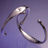I See The Moon Sterling Silver Child's Cuff - Inspirational Jewelry Photo