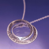 Love Is Patient Sterling Silver Necklace - Inspirational Jewelry Photo