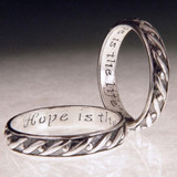English: Hope Sterling Silver Ring - Inspirational Jewelry Photo