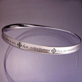 Lord's Prayer In Gaelic Sterling Silver Bracelet - Inspirational Jewelry Photo