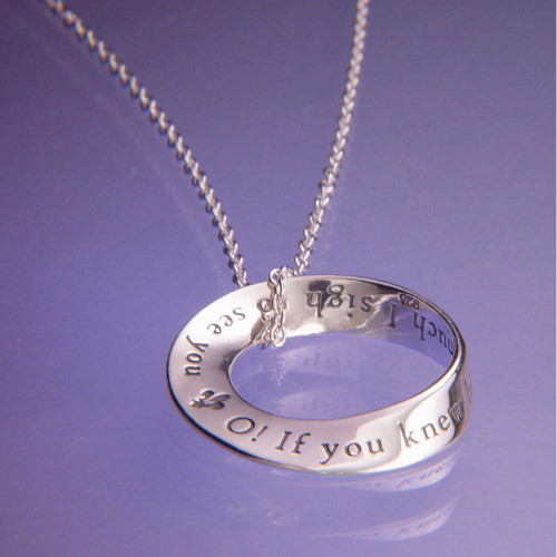 O! I Sigh To See You Sterling Silver Necklace - Inspirational Jewelry Photo