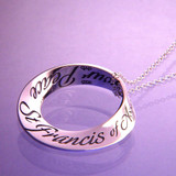 St. Francis' Prayer Sterling Silver Necklace - Inspirational Jewelry Photo