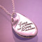 Time Passes But Love Remains  Sterling Silver Necklace - Inspirational Jewelry Photo
