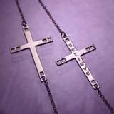Horizontal Cross Sterling Silver Necklace - Inspirational Jewelry Photo