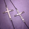 Horizontal Cross Sterling Silver Necklace - Inspirational Jewelry Photo