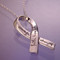 Affirmation Ribbon Sterling Silver Necklace - Inspirational Jewelry Photo