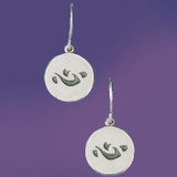 Heart "Xin" Sterling Silver Earrings - Inspirational Jewelry Photo