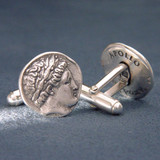 Apollo Sterling Silver Cuff Links - Greek Jewelry
