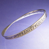 Serenity Prayer Sterling Silver Bracelet - Inspirational Jewelry Photo