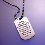 Serenity Prayer Sterling Silver Dog Tag - Inspirational Jewelry Photo
