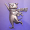 Skating Cat Sterling Silver Pin - Inspirational Jewelry Photo