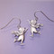 Skating Cat Sterling Silver Earrings - Inspirational Jewelry Photo