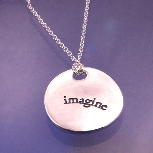 Imagine Sterling Silver Necklace - Inspirational Jewelry Photo