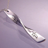 Wishes Do Come True Helix Sterling Silver Necklace - Inspirational Jewelry Photo