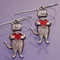 Heart Cat Sterling Silver Earrings - Inspirational Jewelry Photo