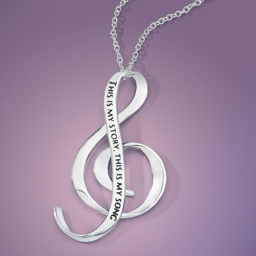 This Is My Story, This Is My Song Sterling Silver Necklace - Inspirational Jewelry Photo