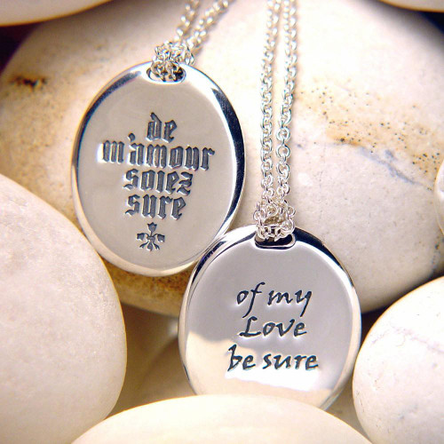 Of My Love Be Sure Sterling Silver Necklace - Inspirational Jewelry Photo