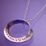 To Be Rich In Love Sterling Silver Necklace - Inspirational Jewelry Photo