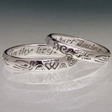 English: My Heart Doth Rest Sterling Silver Ring - Inspirational Jewelry Photo