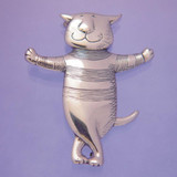 Cat About Town Sterling Silver Pin - Inspirational Jewelry Photo