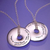 Keep The Peace Within Yourself Sterling Silver Necklace - Inspirational Jewelry Photo