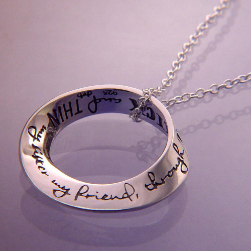My Sister, My Friend Through Thick And Thin Sterling Silver Necklace - Inspirational Jewelry Photo