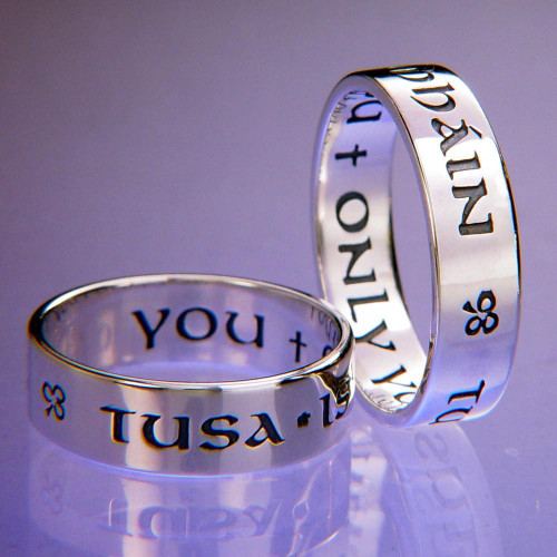 Gaelic: You And Only You Sterling Silver Ring - Inspirational Jewelry Photo