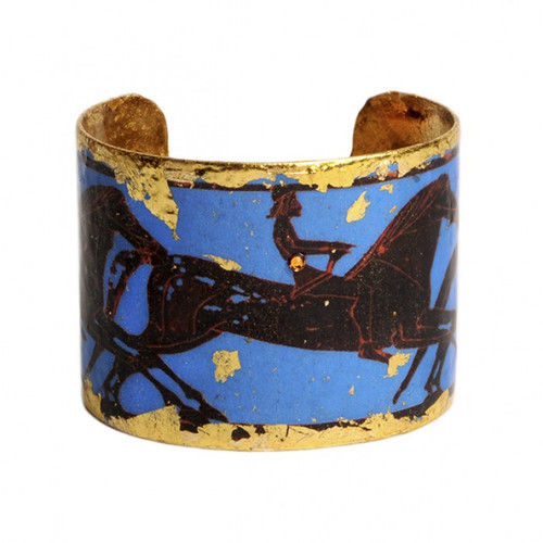 Greek Horses Cuff - Blue - Museum Jewelry - Museum Company Photo