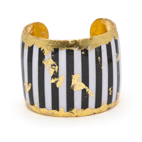 Black & White Stripes Cuff - Museum Jewelry - Museum Company Photo