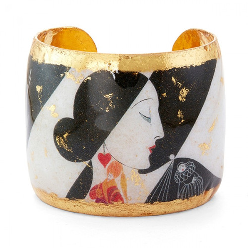 Erté B&W Dolls Cuff - Museum Jewelry - Museum Company Photo