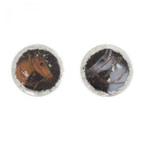 Raj Horse Silver Stud Earrings - 0.75 in - Museum Jewelry - Museum Company Photo