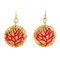 Red Coral Disc Earrings - Museum Jewelry - Museum Company Photo