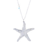 Silver Leaf Starfish Necklace - Museum Jewelry - Museum Company Photo