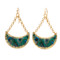 Feathered Peacock Crescent Earrings - Museum Jewelry - Museum Company Photo