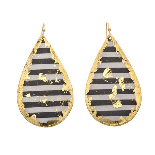 Black & White Teardrop Earrings - Museum Jewelry - Museum Company Photo