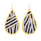 Wrapped Ribbon Teardrop Earrings - Black - Museum Jewelry - Museum Company Photo