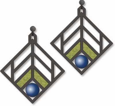 Walser House Earrings - Frank Lloyd Wright - Photo Museum Store Company