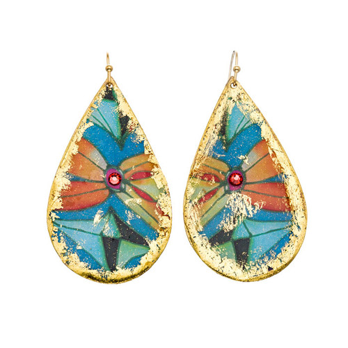 Sea Floral Teardrop Earrings - Museum Jewelry - Museum Company Photo