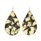 Island Large Teardrop Earrings - Black/Gold - Museum Jewelry - Museum Company Photo