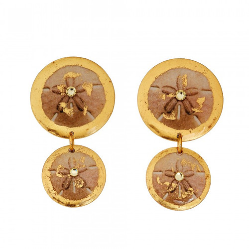 Sand Dollar Double Drop Earrings - Museum Jewelry - Museum Company Photo