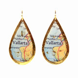 Puerto Vallarta Map Teardrop Earrings - Museum Jewelry - Museum Company Photo