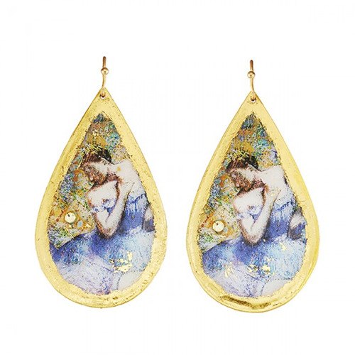 Degas Ballerina Teardrop Earrings - Museum Jewelry - Museum Company Photo