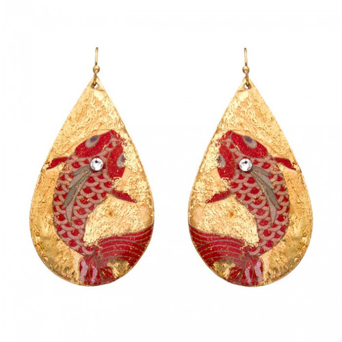 Goldfish Teardrop Earrings - Museum Jewelry - Museum Company Photo