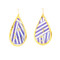 Wrapped Ribbon Teardrop Earrings - Purple - Museum Jewelry - Museum Company Photo