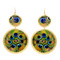 Feathered Peacock Double Disc Earrings - Museum Jewelry - Museum Company Photo